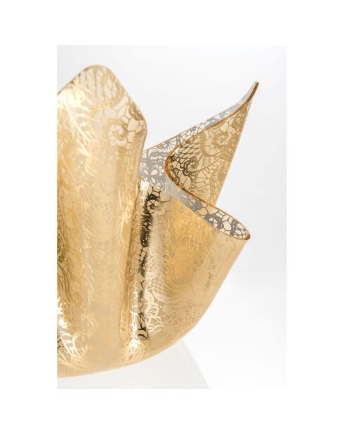 Drappeggi Slim gouden kanten vaas - 22x22x21 cm