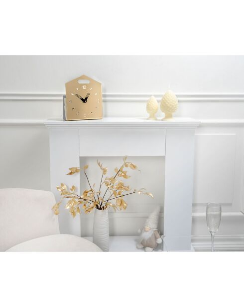 Horloge à poser Home Time dorée - 23x9x28 cm