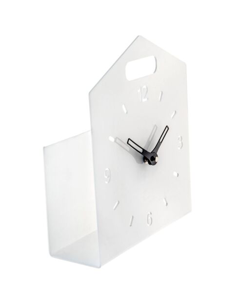Horloge à poser Home Time blanche - 23x9x28 cm