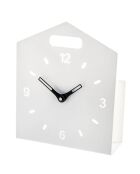 Horloge à poser Home Time blanche - 23x9x28 cm