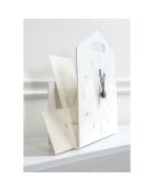 Horloge à poser Home Time blanche - 23x9x28 cm