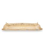 Plateau dentelle Drappeggi Grand doré - 55x32x5 cm