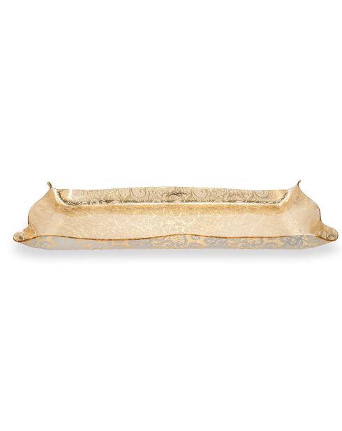 Plateau dentelle Drappeggi Grand doré - 55x32x5 cm