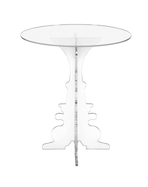 Table d'appoint Maricla Petite transparente - 36x36x42 cm
