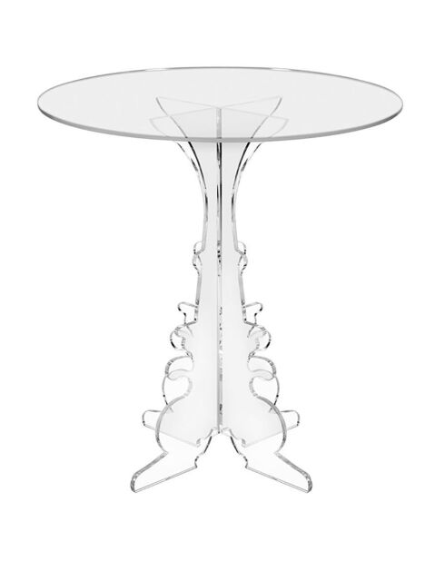 Tavolino Maricla Small trasparente - 36x36x42 cm