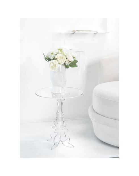 Table d'appoint Maricla Petite transparente - 36x36x42 cm