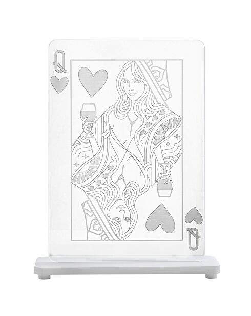 Lampe de table Led Regina transparente - 20.5x6x26 cm