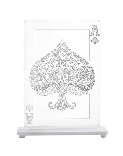 Lampe de table Led Ace transparente - 20.5x6x26 cm