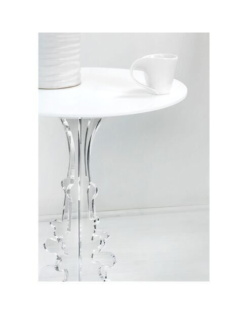 Maricla Petite weißer Beistelltisch - 36x36x42 cm