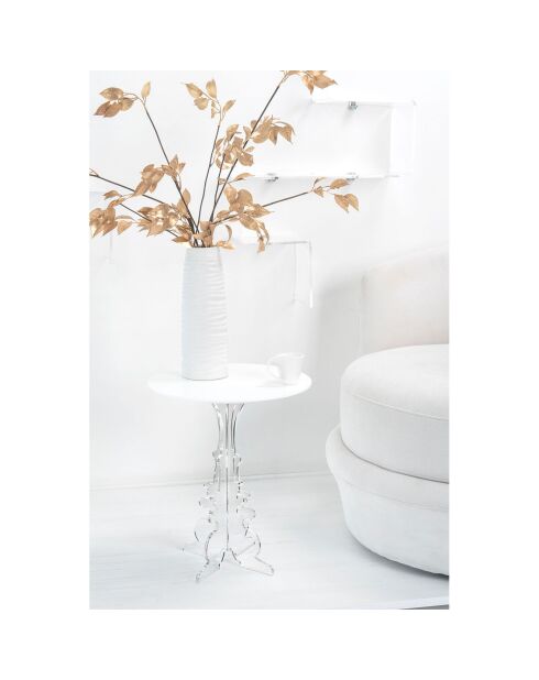Maricla Petite weißer Beistelltisch - 36x36x42 cm
