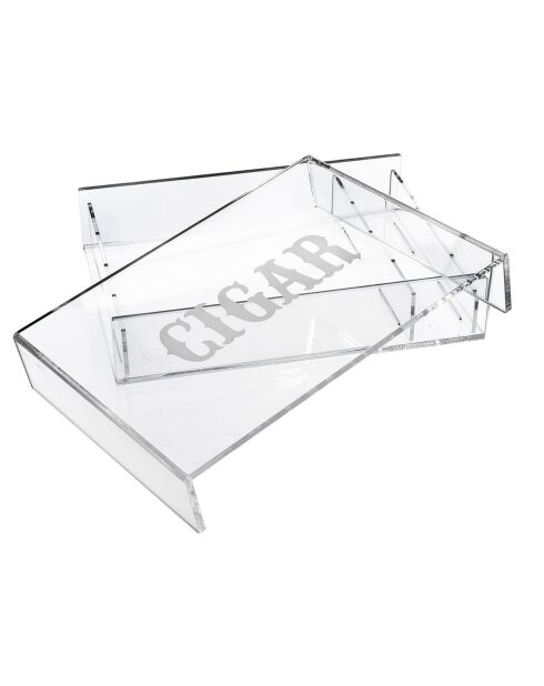Porte-cigares Humidor transparent - 27x21x5 cm