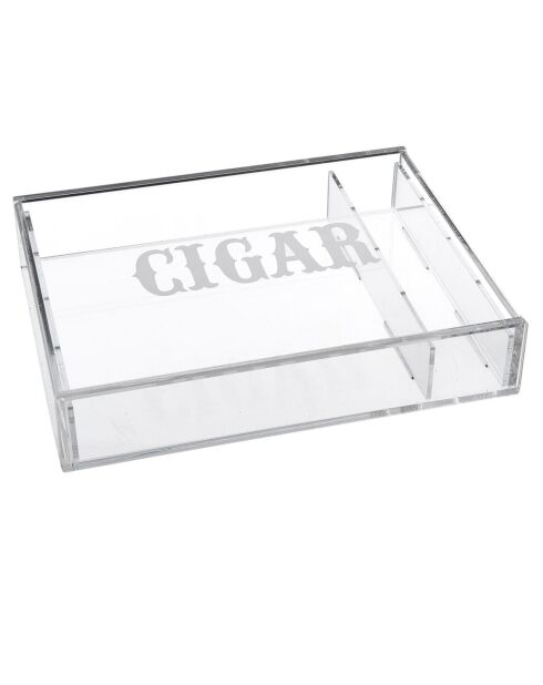 Porte-cigares Humidor transparent - 27x21x5 cm