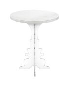 Table d'appoint Maricla Petite transparent/bois blanc - 36x36x42 cm