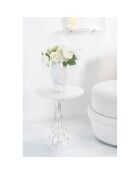 Table d'appoint Maricla Petite transparent/bois blanc - 36x36x42 cm