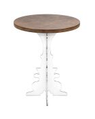 Table d'appoint Maricla Petite transparent/bois corten - 36x36x42 cm