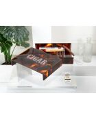 Porte-cigares Humidor écaille de tortue - 27x21x5 cm