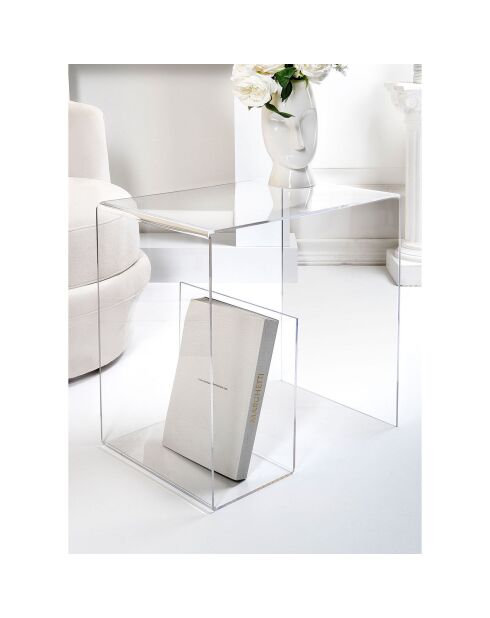 Tavolino G trasparente - 50x33x50,5 cm