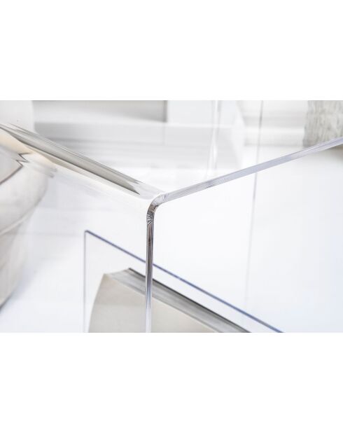 Table basse G transparente - 50x33x50.5 cm
