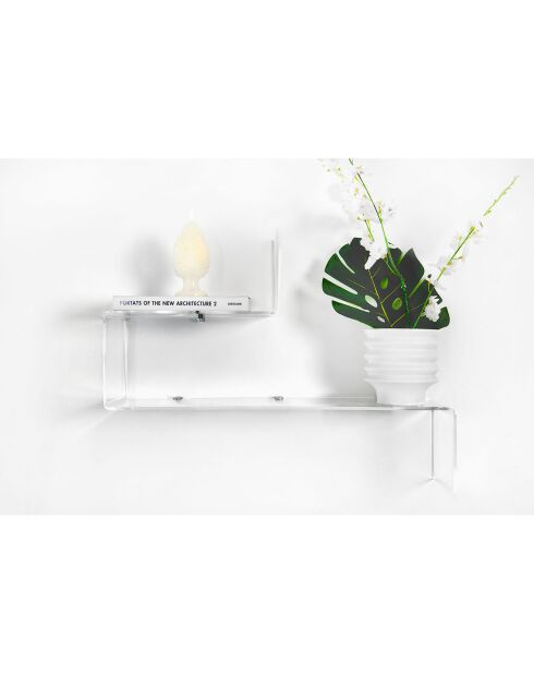 Etagère Va-Et-Vient 1 transparente - 45x17.5x68 cm