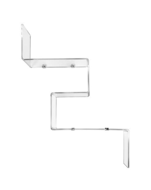 Mensola trasparente a 2 vie - 47x17,5x70 cm