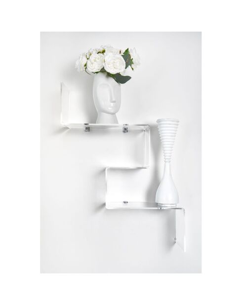 Etagère Va-Et-Vient 2 transparente - 47x17.5x70 cm