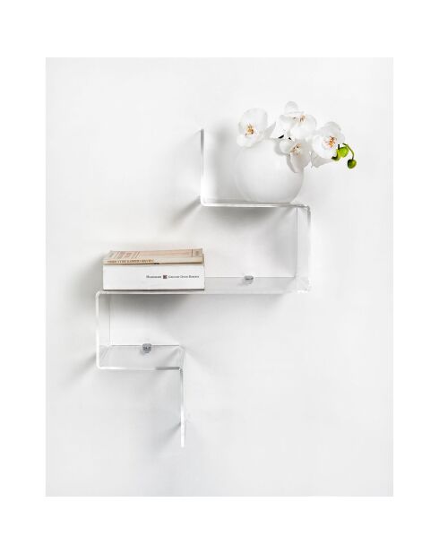 Etagère Va-Et-Vient 3 transparente - 50x17.5x68 cm