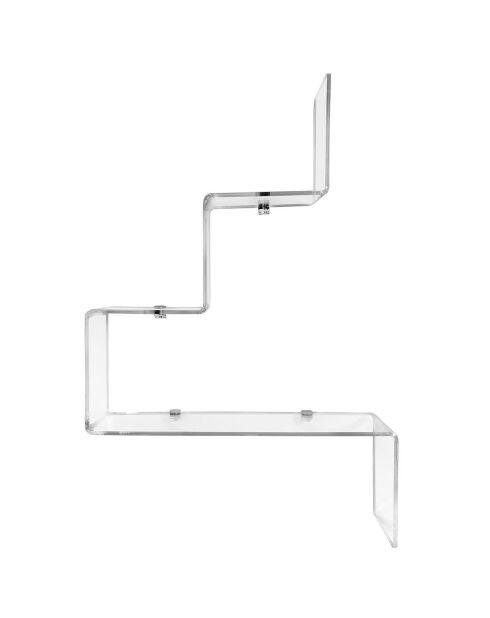 Durchsichtiges 4-Wege-Regal - 68x17,5x51 cm