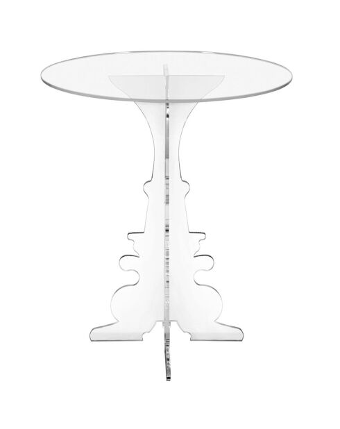 Table d'appoint Maricla Medium transparente - 50x50x60 cm