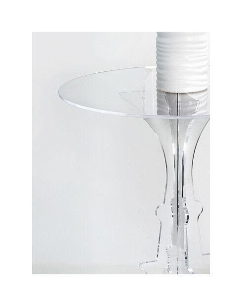 Maricla Mittlerer transparenter Beistelltisch - 50x50x60 cm