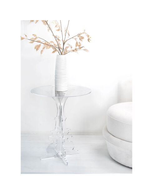 Maricla Mittlerer transparenter Beistelltisch - 50x50x60 cm