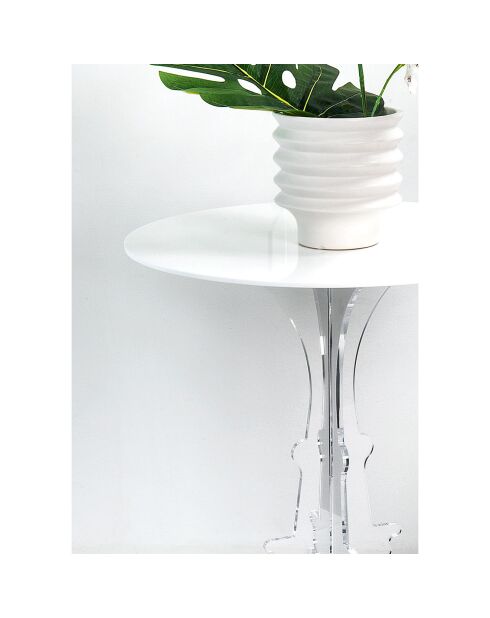 Maricla Mittlerer weißer Beistelltisch - 50x50x60 cm