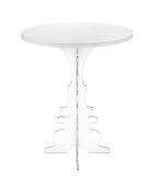 Table d'appoint Maricla Medium transparent/bois blanc - 52x52x60 cm