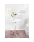 Table d'appoint Maricla Medium transparent/bois blanc - 52x52x60 cm