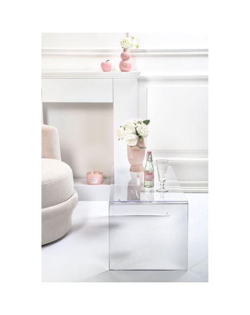 Table basse Milvio transparente - 81x40x36 cm