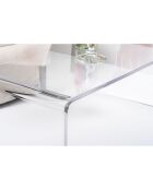 Table basse Milvio transparente - 81x40x36 cm