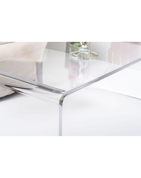 Table basse Milvio transparente - 81x40x36 cm