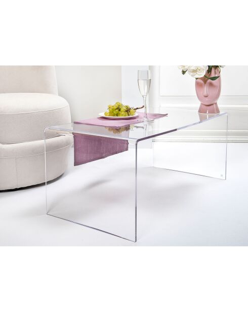 Table basse Milvio transparente - 81x40x36 cm