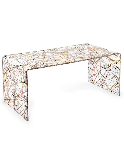 Table basse Milvio transparente - 81x40x36 cm