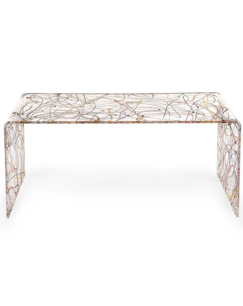 Mesita transparente Milvio - 81x40x36 cm