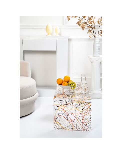 Mesita transparente Milvio - 81x40x36 cm