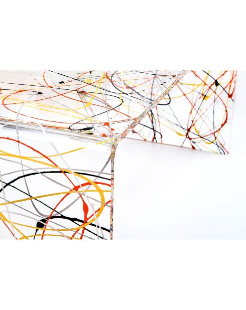 Table basse Milvio transparente - 81x40x36 cm