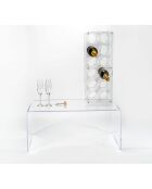 Cave à vin de comptoir 12 bouteilles Gran Cru transparente - 23x16x66 cm