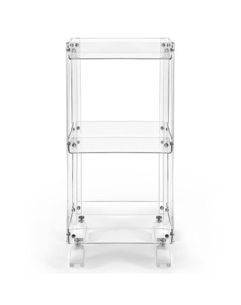 Bon Ton transparenter Rollwagen, 31,5 x 23,5 x 74 cm