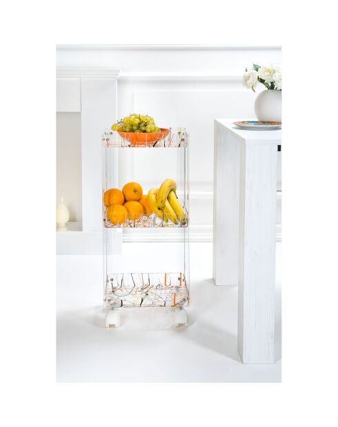 Chariot Bon Ton multicolore - 31.5x23.5x74 cm