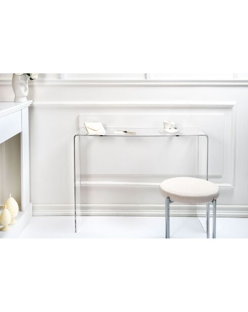 Table console Milvio transparente - 100x33x75 cm