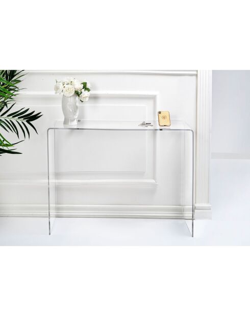 Table console Milvio transparente - 100x33x75 cm