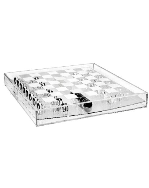 Carlsen transparentes Schachbrett transparent - 40x40x13,5 cm