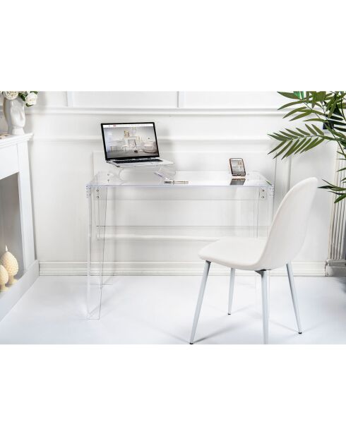 Bureau desko transparent - 100x50x76 cm