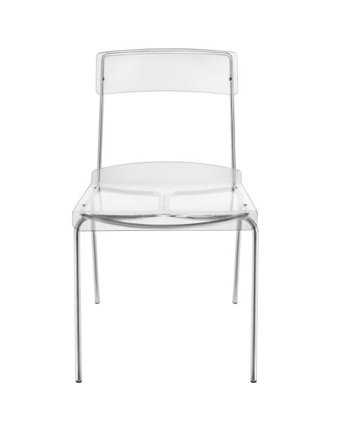 2 transparante Numana-stoelen - 48x51x83 cm