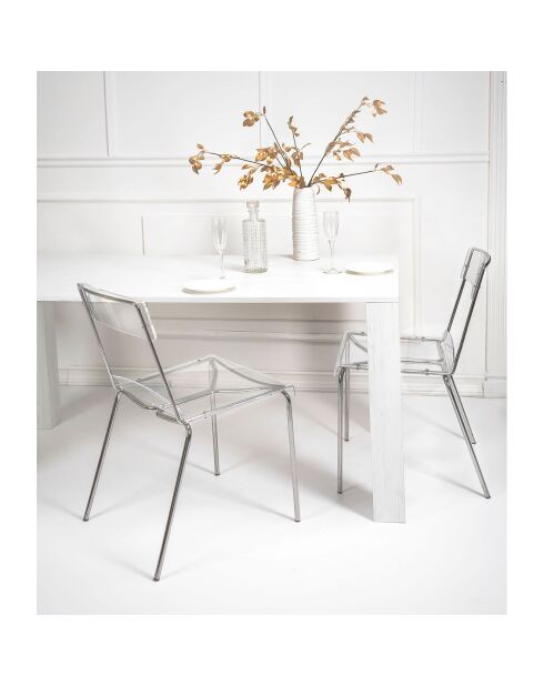 2 transparante Numana-stoelen - 48x51x83 cm